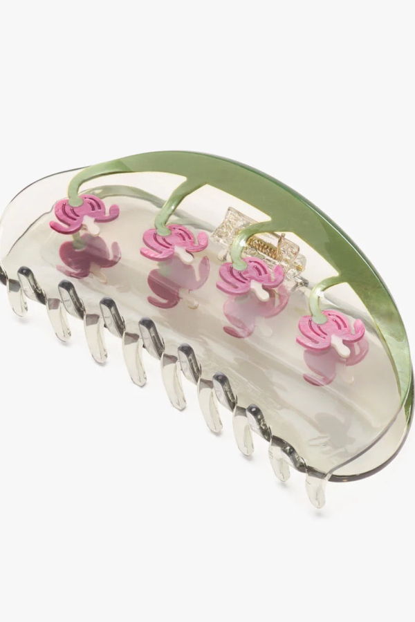 Winona Irene XL Bleeding Heart Flower Long Hair Claw Clip