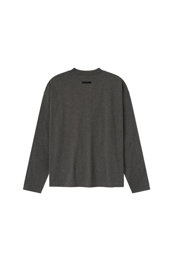 Fear of God Essentials Embroidered Classic Fit Long Sleeve Tee - Charcoal Heather
