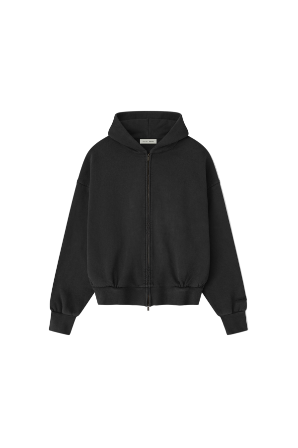 Fear of God Embroidered Classic Full Zip Hoodie - Vintage Black