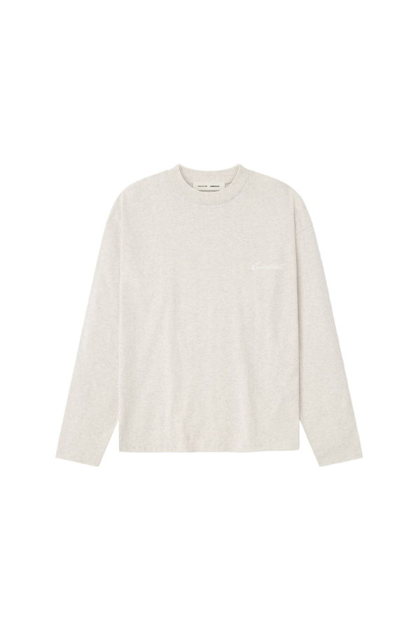 Fear of God Embroidered Classic Long Sleeve Tee - Oatmeal Heather