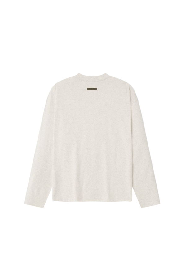 Fear of God Embroidered Classic Long Sleeve Tee - Oatmeal Heather
