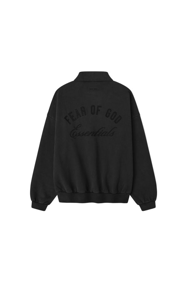 Fear of God Embroidered Classic Polo Sweatshirt - Vintage Black