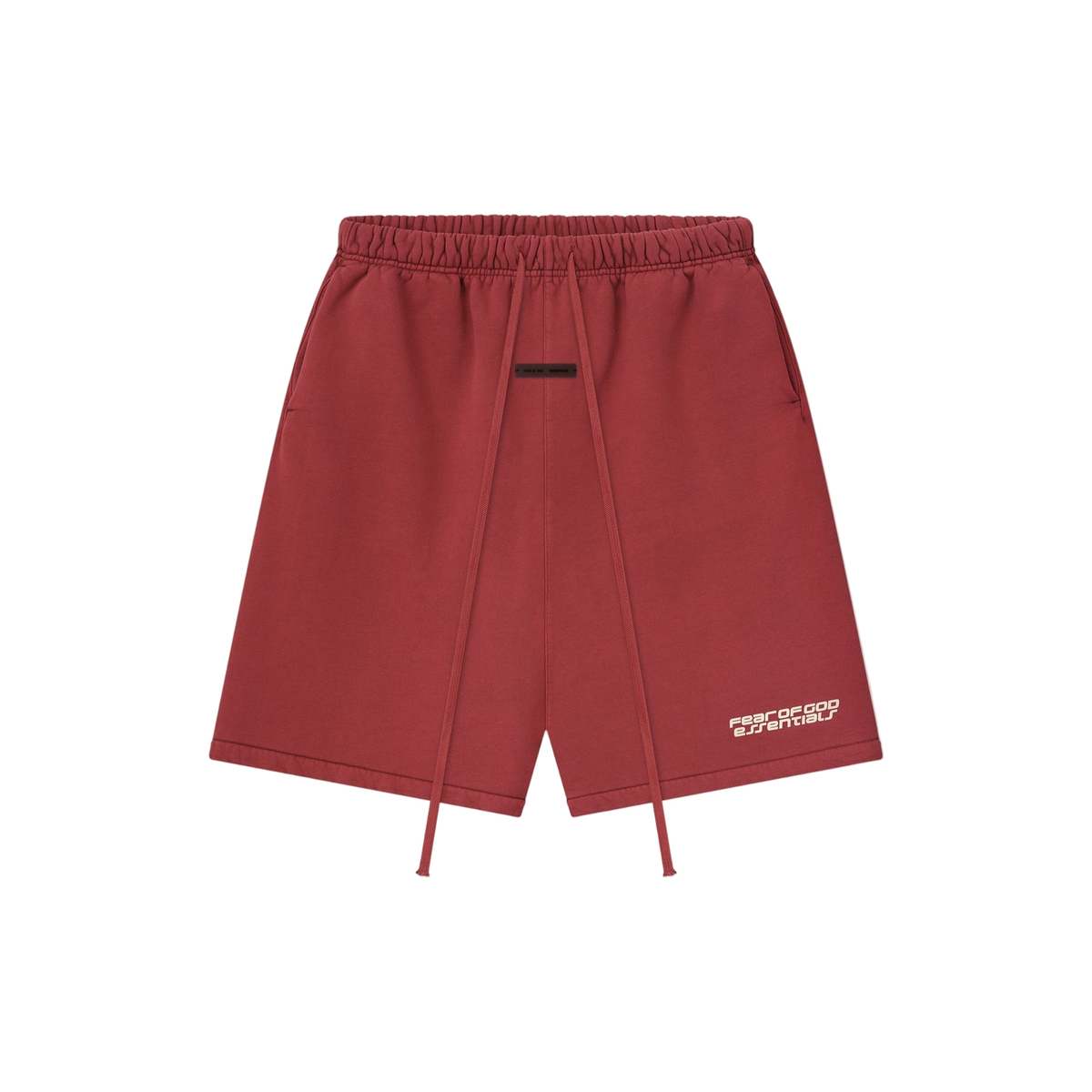 Fear of God Essentials Relaxed Sweatshorts Shorts - Crimson - Image 1 of 3