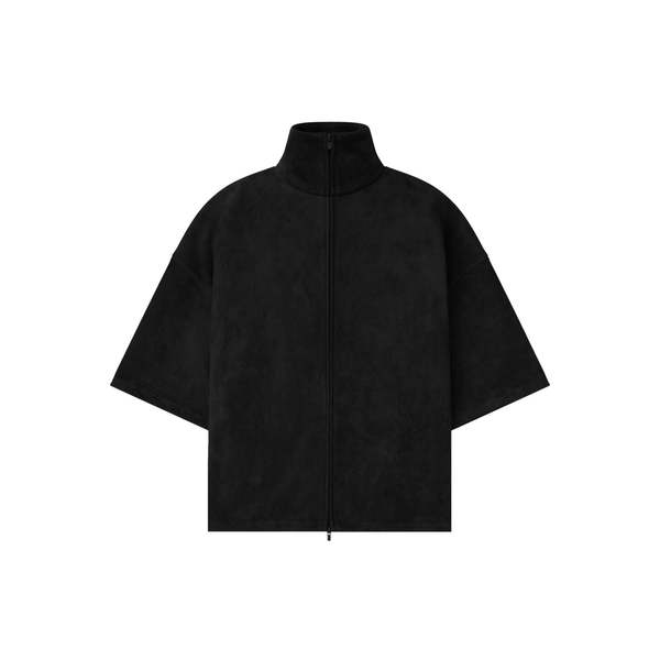 Fear of God Suede Fleece High Neck 3/4 Sleeve Jacket - Vintage Black