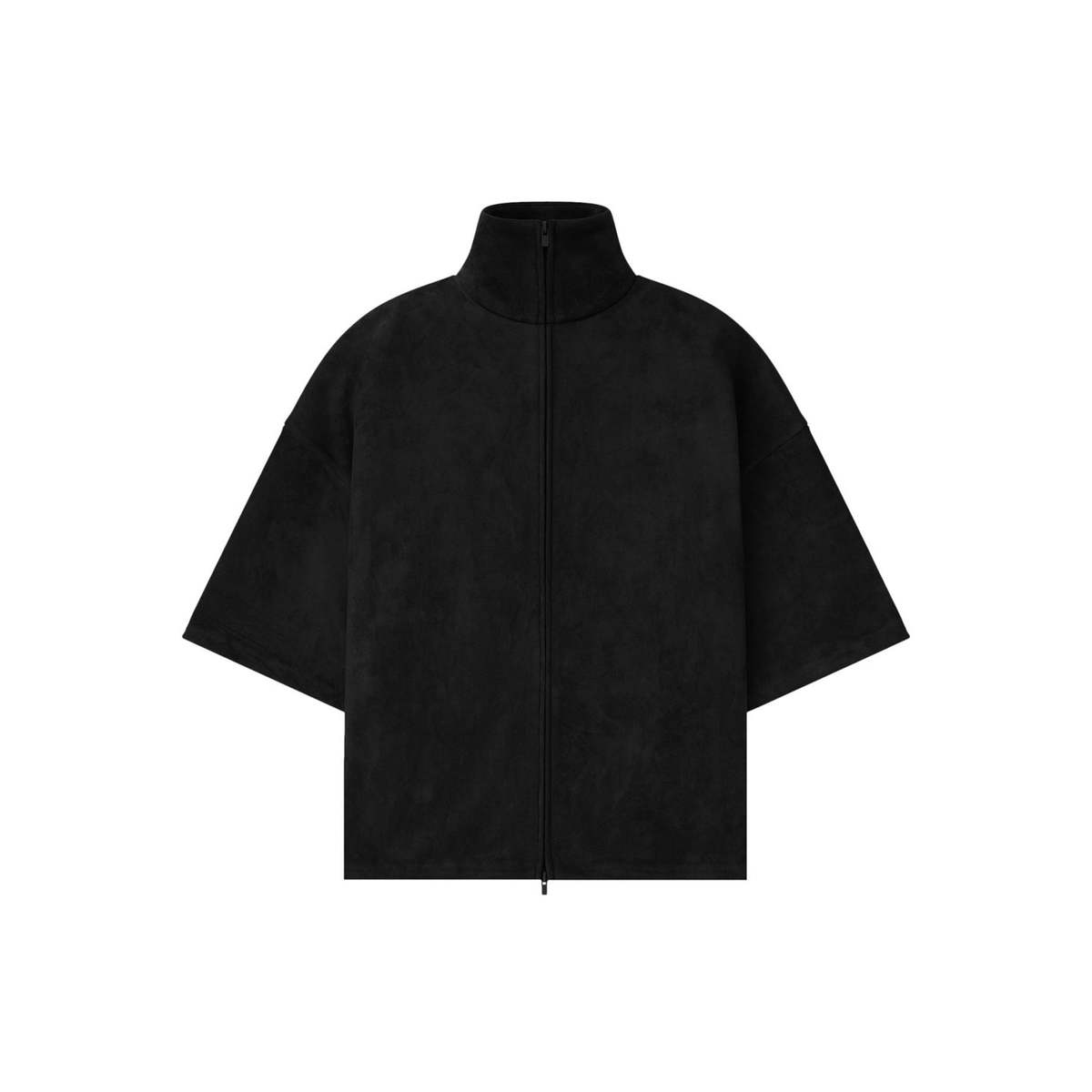 Fear of God Suede Fleece High Neck 3/4 Sleeve Jacket - Vintage Black - Image 1 of 3