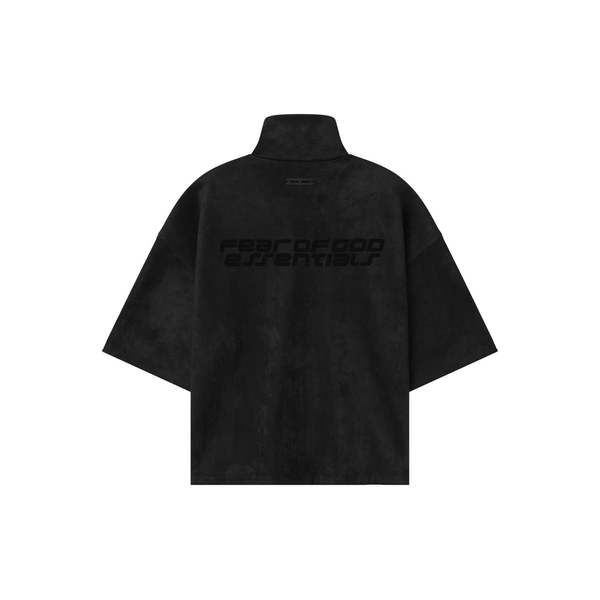 Fear of God Suede Fleece High Neck 3/4 Sleeve Jacket - Vintage Black