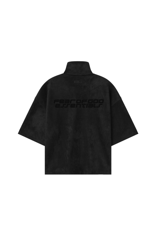 Fear of God Suede Fleece High Neck 3/4 Sleeve Jacket - Vintage Black
