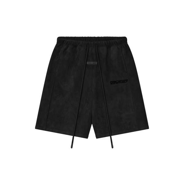 Fear of God Suede Fleece Relaxed Shorts - Vintage Black