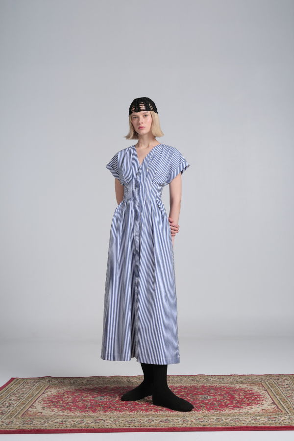 Kika Vargas Tsige Dress - Blue/White