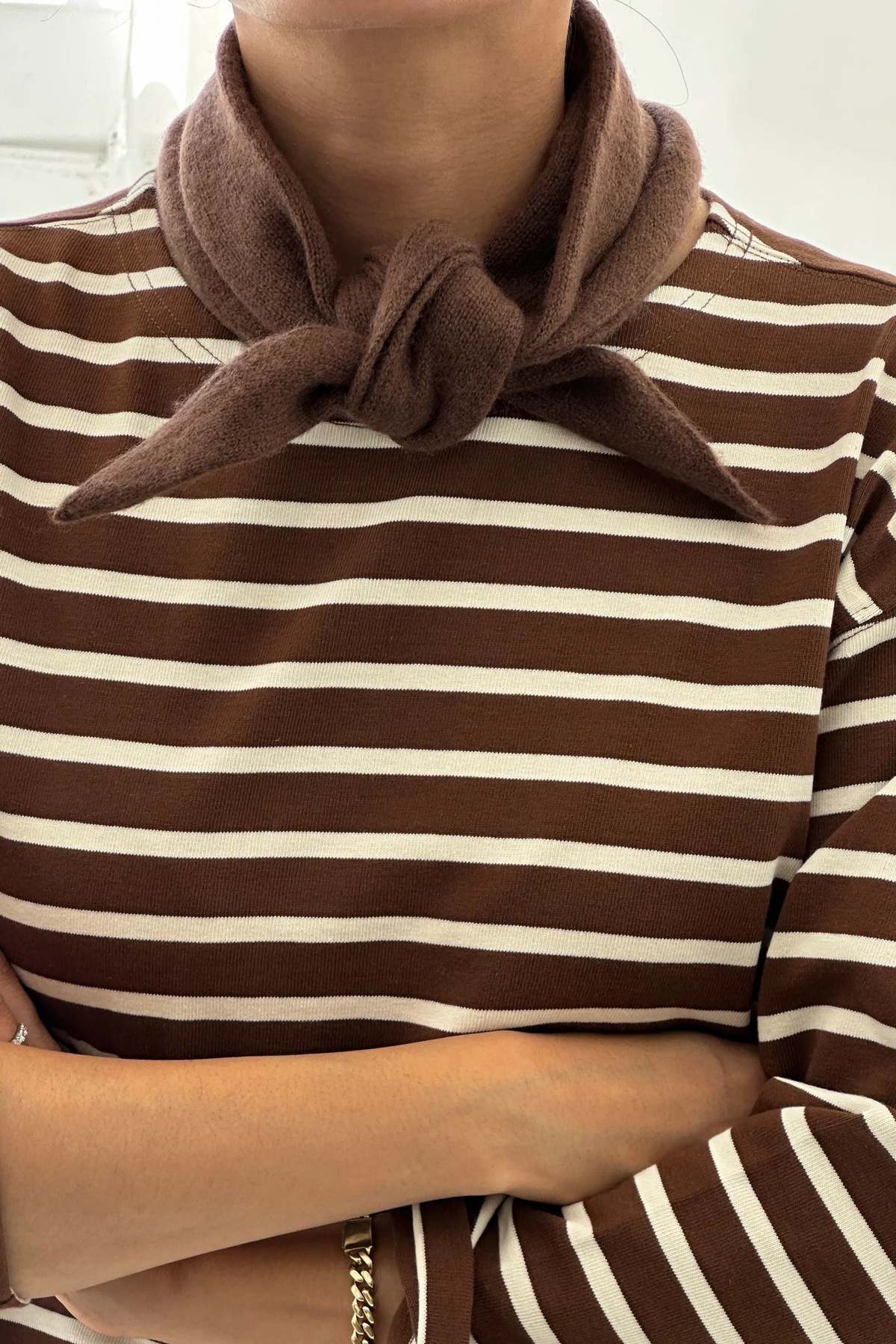 Le Bon Shoppe Cashmere Bandana - Mocha - Image 2 of 3