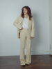 Vintage 70s 3-Piece Lapel Suit Set Suit - Butter Yellow - Thumbnail 1