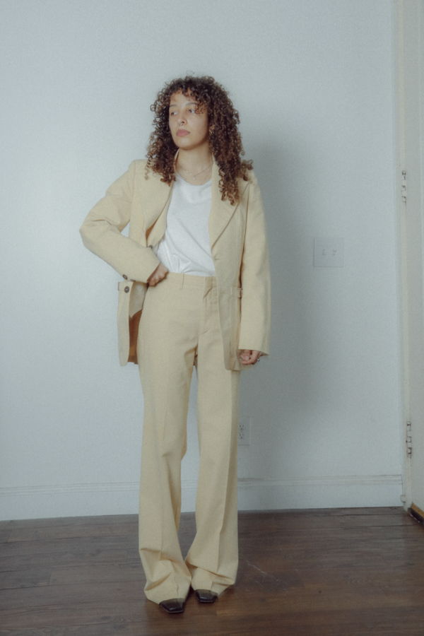 Vintage 70s 3-Piece Lapel Suit Set Suit - Butter Yellow