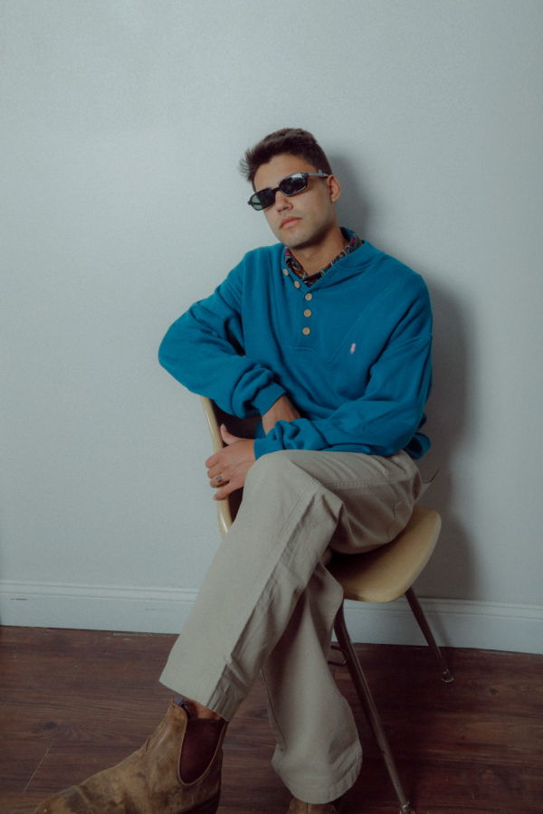 Vintage 90s Polo Henley Crew Top - Teal