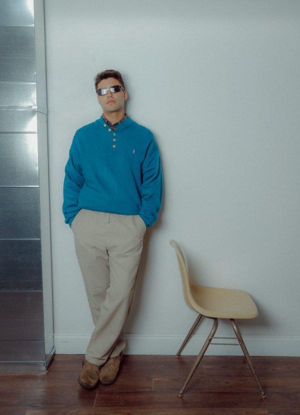 Vintage 90s Polo Henley Crew Top - Teal