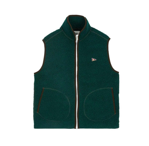 drakes Boucle Wool Fleece Zip Vest