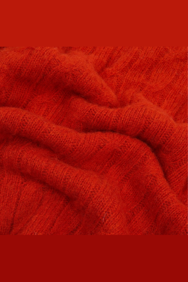 Drakes Brushed Shetland Cable Jumper