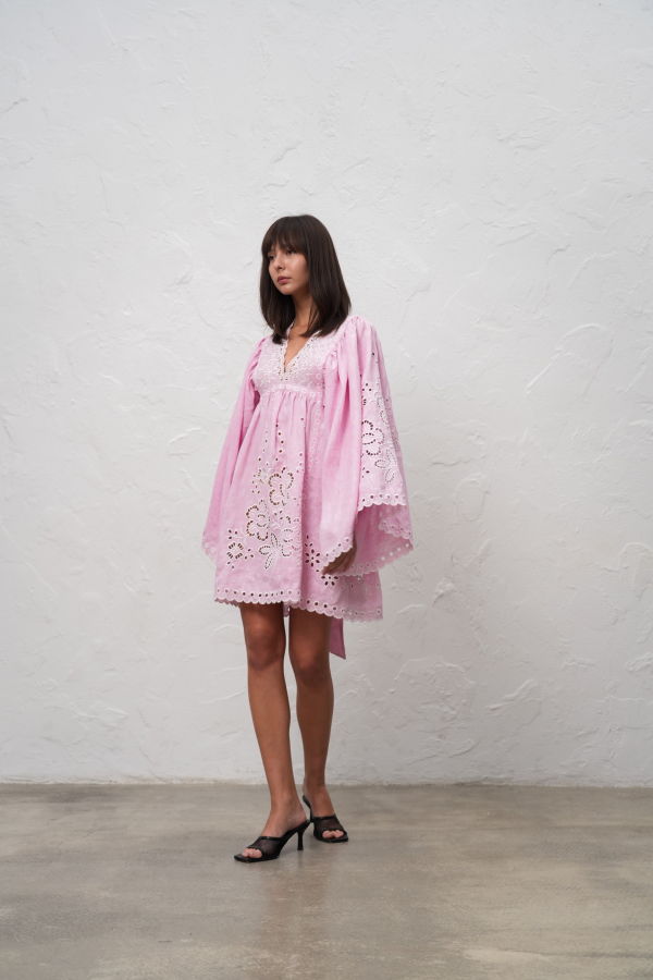 Annabo Celestial Garden Mini Dress - Pink