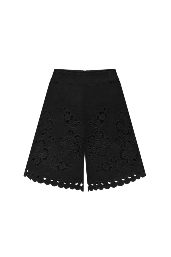 Annabo Celestial Garden Shorts - Black