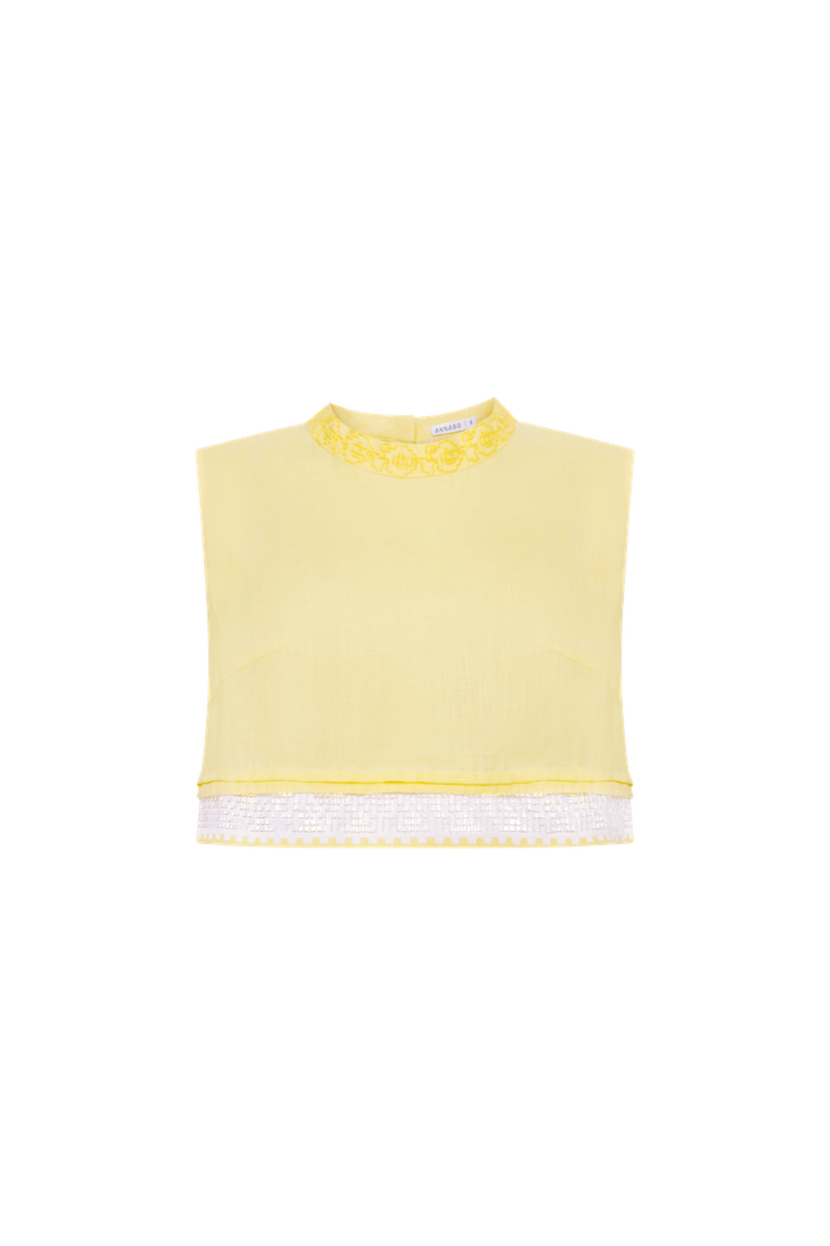 Annabo Desert Rose Crop Top - Yellow - Image 1 of 6