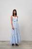 Annabo Spring Mirage Sleeveless Maxi Dress - Sky Blue/White - Thumbnail 2