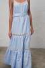 Annabo Spring Mirage Sleeveless Maxi Dress - Sky Blue/White - Thumbnail 4