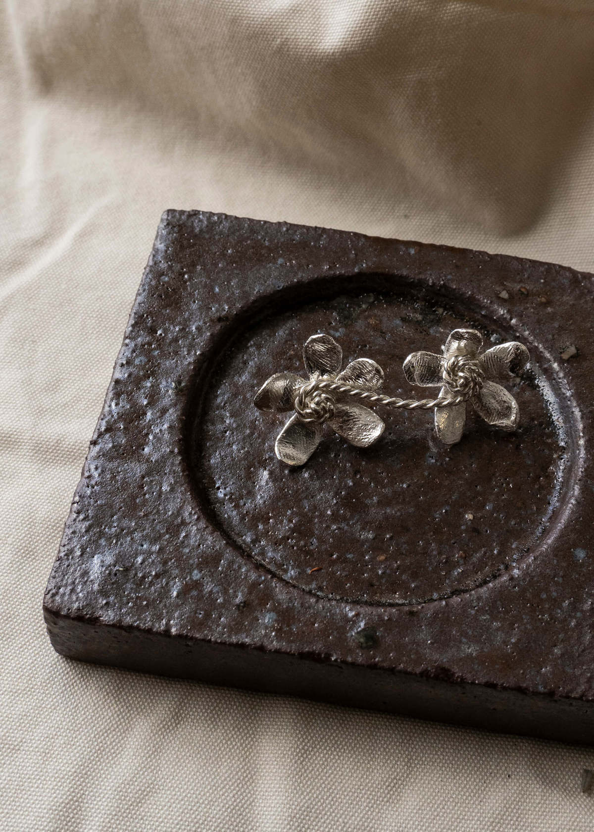 Shannen Young Flower Braid Double Earring - Image 2 of 5