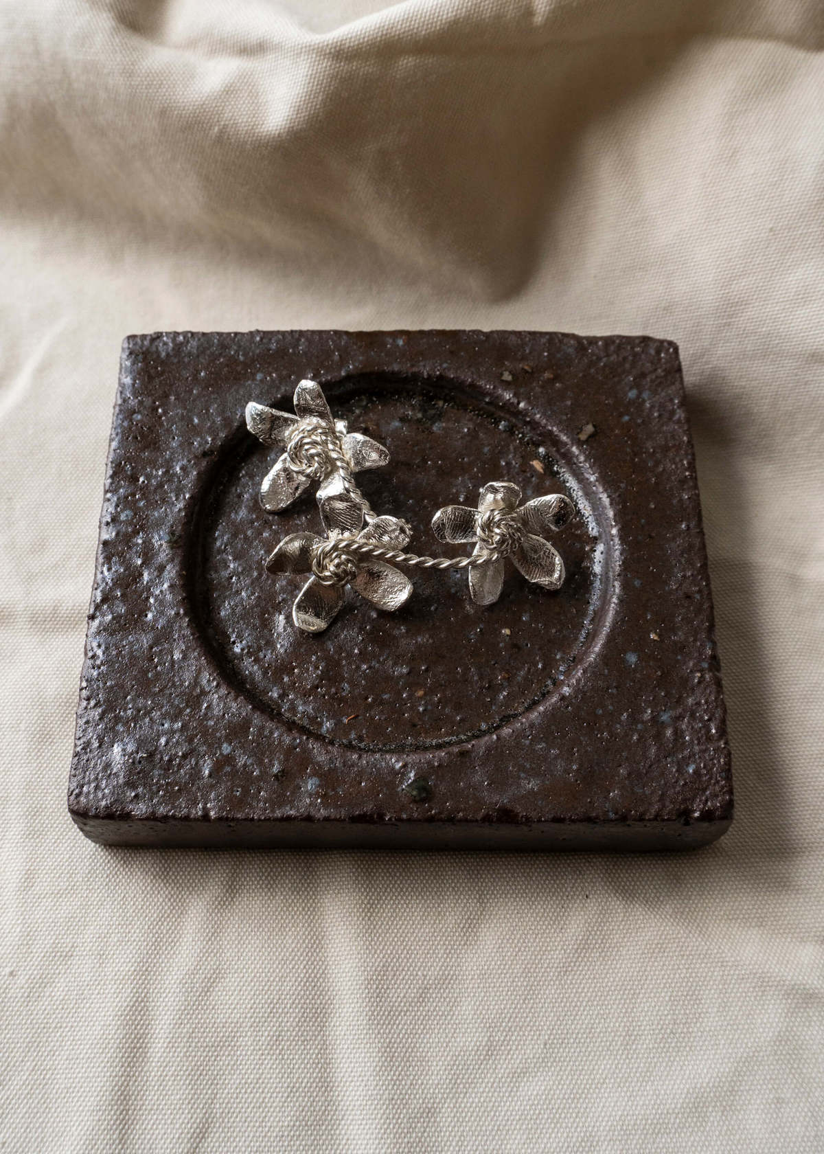 Shannen Young Flower Braid Double Earring - Image 5 of 5