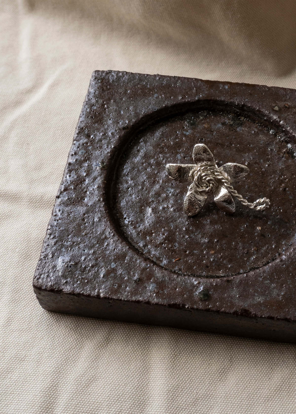 Shannen Young Flower Braid Single Earring - Silver - Image 2 of 5