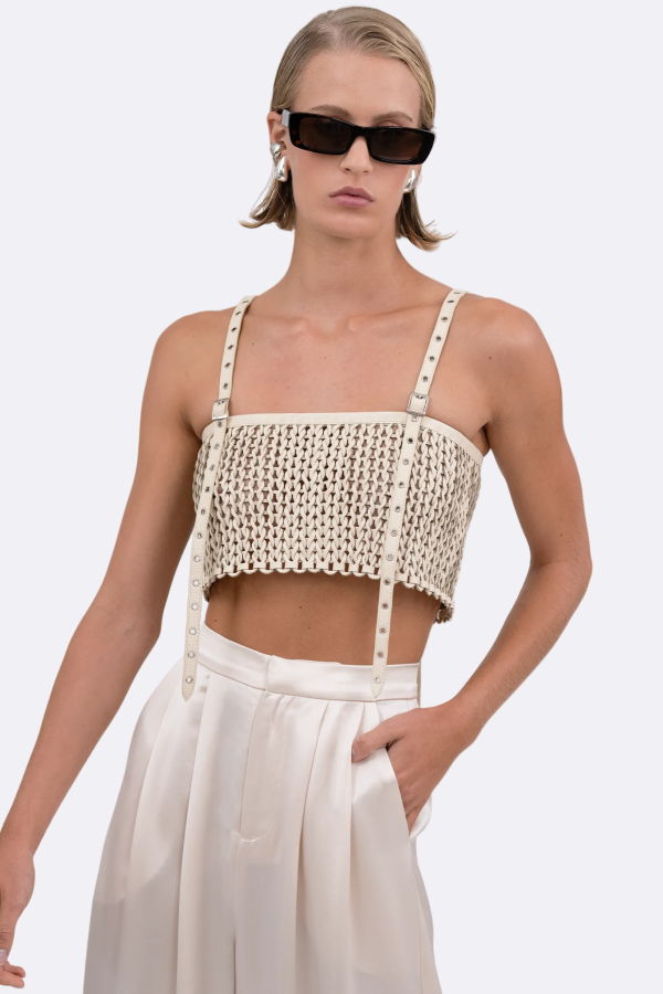 Nonchalant Label Karter Crop - Crema