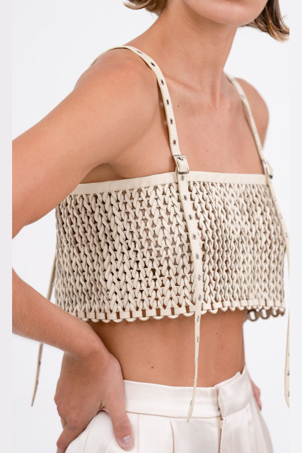 Nonchalant Label Karter Crop - Crema