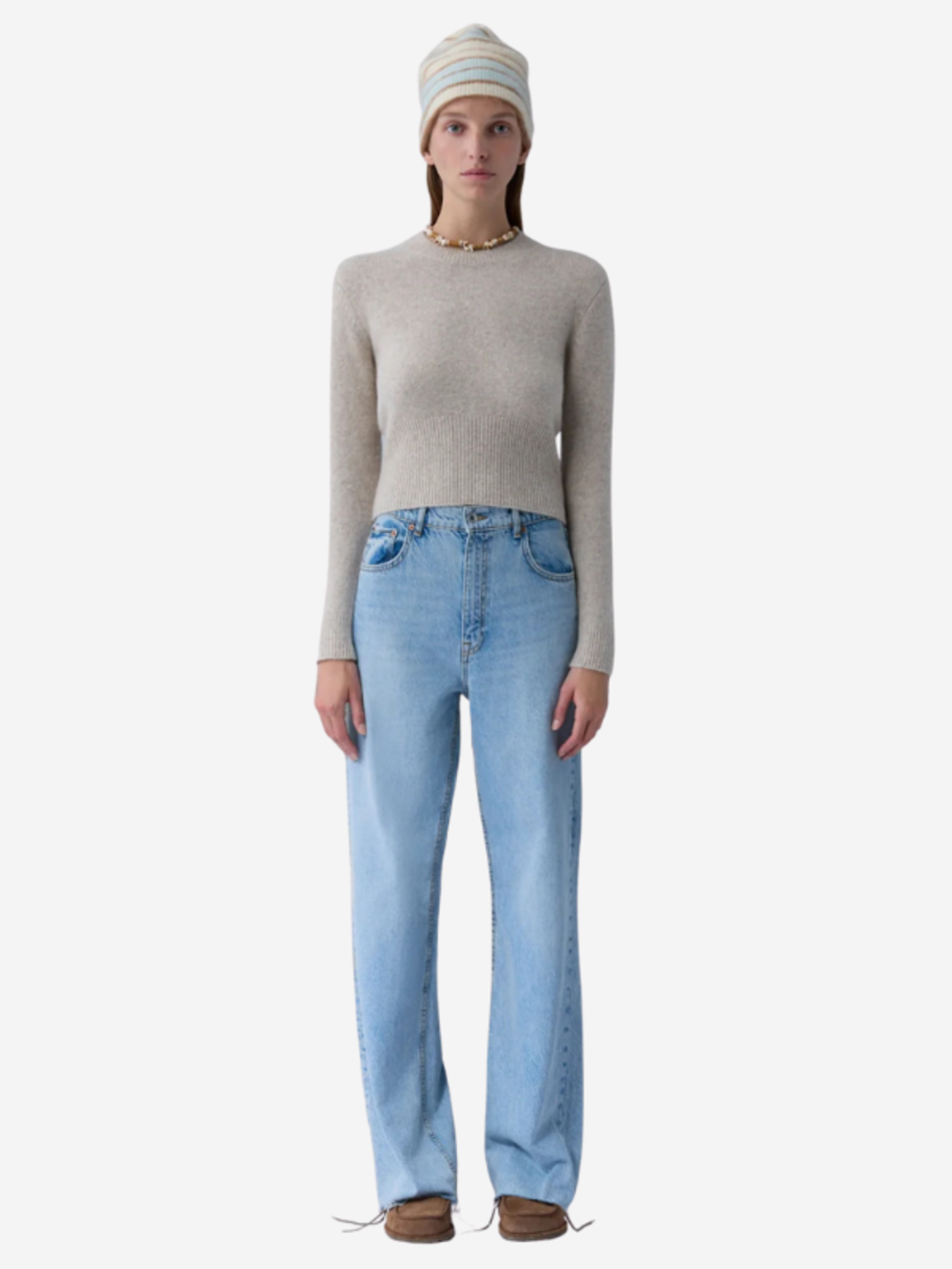 Guest in Residence Alina Crew Sweater - Sandstone - Image 2 of 4