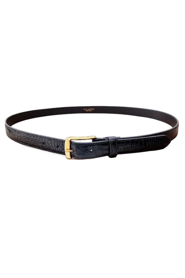 Nili Lotan Dana Belt - Black/Gold