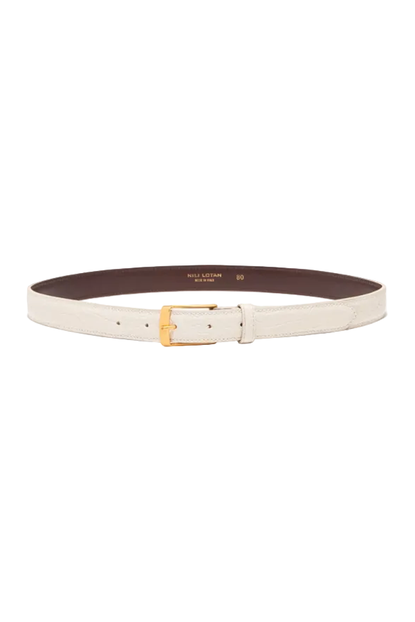 Nili Lotan Dana Belt - Ivory/Gold