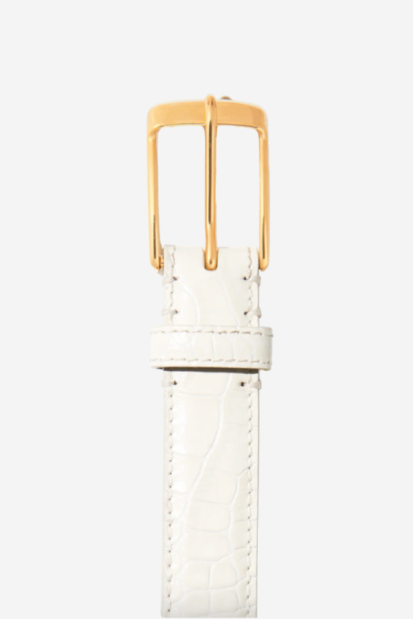 Nili Lotan Dana Belt - Ivory/Gold