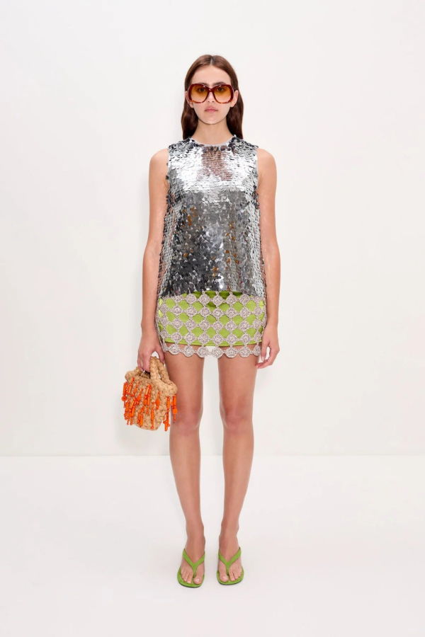 Simon Miller Shirley Sequin Top - Satellite Silver