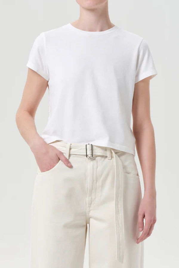 AGOLDE Adine Tee - White Ash