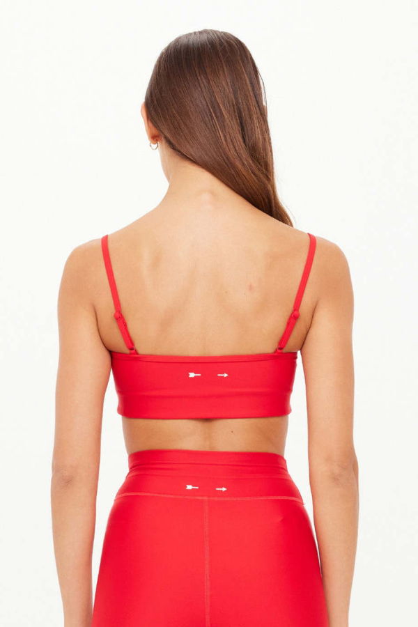 The Upside Oxford Hutton Scoop Bra - Cherry