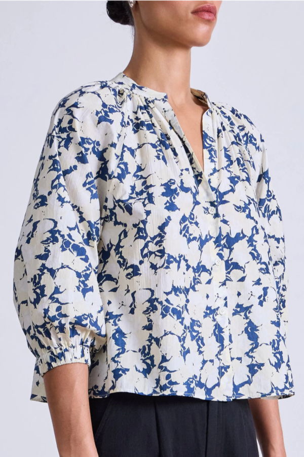 Apiece Apart Messina Top - Alina Floral Cream