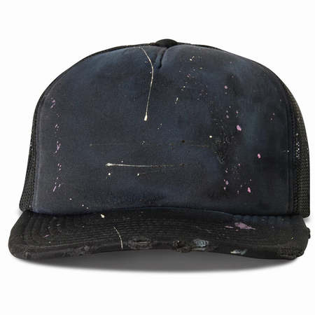 b.eautiful Soto Trucker Hat - Black Camo/Blue | Garmentory