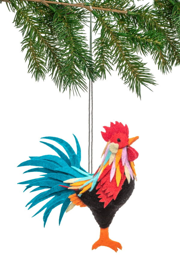 Silk Road Bazaar Rooster Ornament