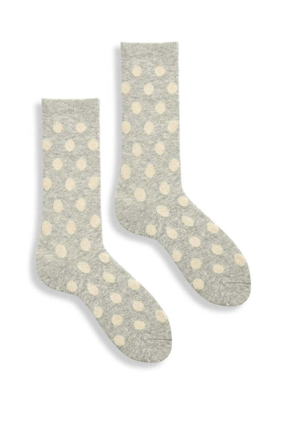 Lisa B. Dot Wool Cashmere Crew Socks