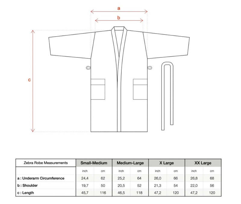 Eastern Woven Turkish Zebra Bath Robe