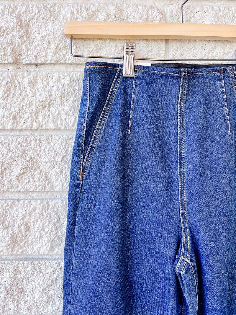 Veronica Beard Joplin Off-Duty High Rise Wide Jeans - Bright Blue