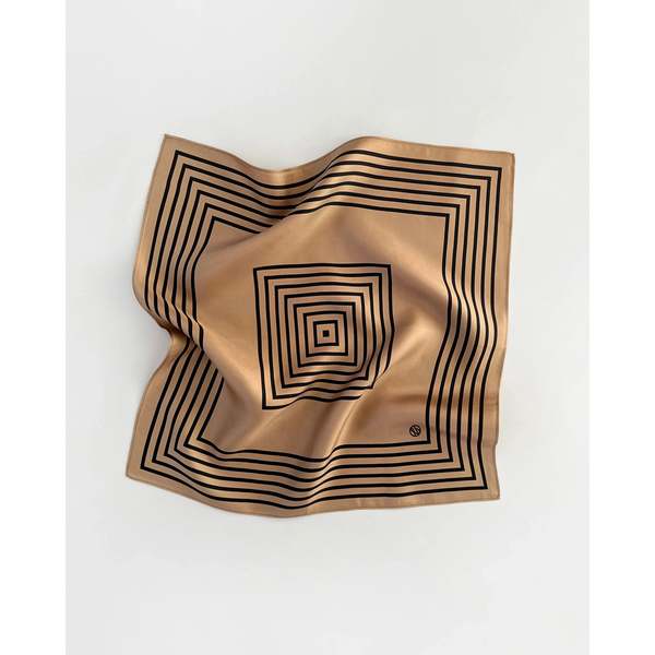 lescarf No. 15 Scarf - Cappuccino & Black