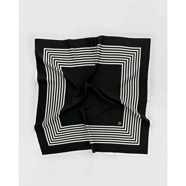 lescarf No. 2 65 cm Scarf - Black & Cream