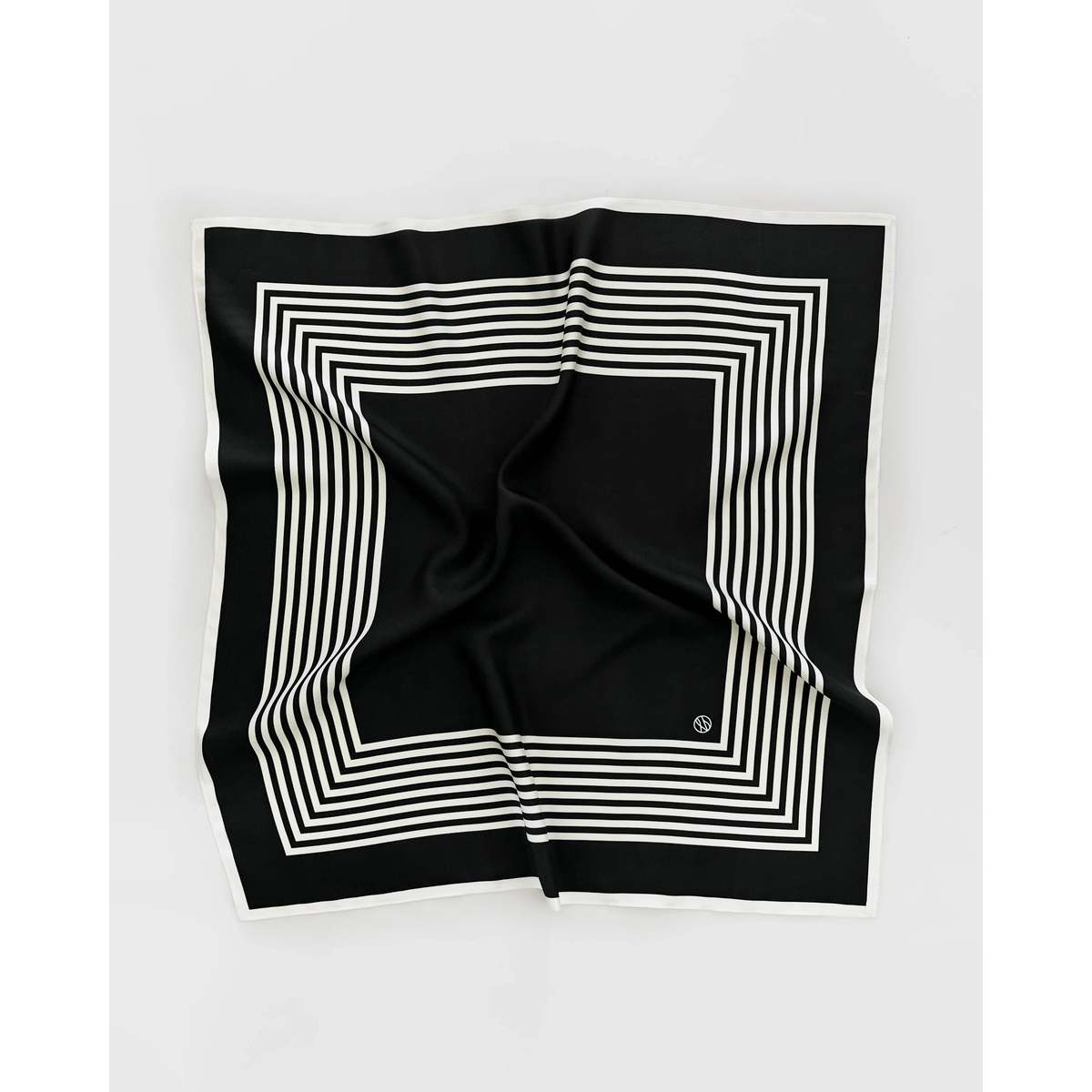 lescarf No. 2 65 cm Scarf - Black & Cream - Image 1 of 4