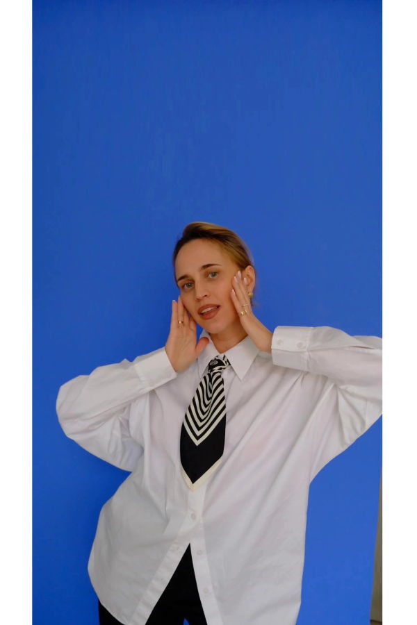 lescarf No. 2 65 cm Scarf - Black & Cream