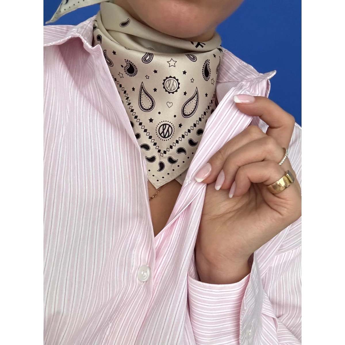 lescarf Paisley Scarf 2 Scarf - Sand - Image 2 of 3