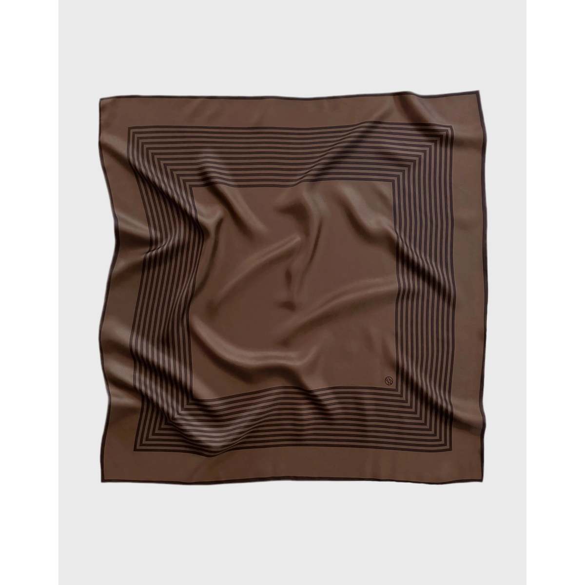lescarf Striped Scarf 80 cm - Brown - Image 1 of 2