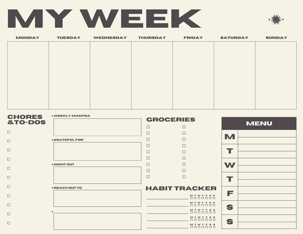Snderhaus Mini My Week Planner